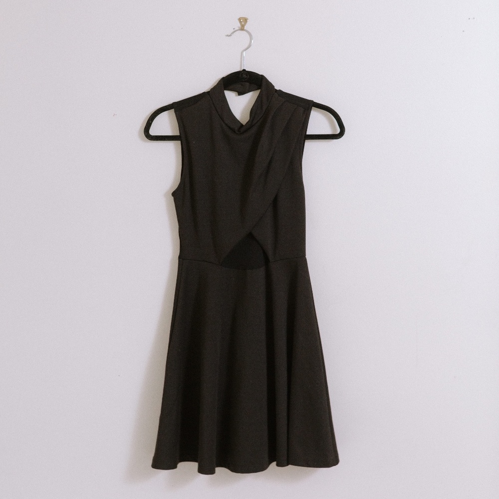 High Neck Lulus Dress in Black